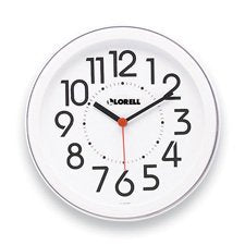 Lorell Round Profile Radio-Controlled Wall Clocks