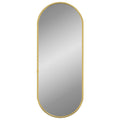 vidaXL Wall Mirror Gold 19.7x7.9inch Oval