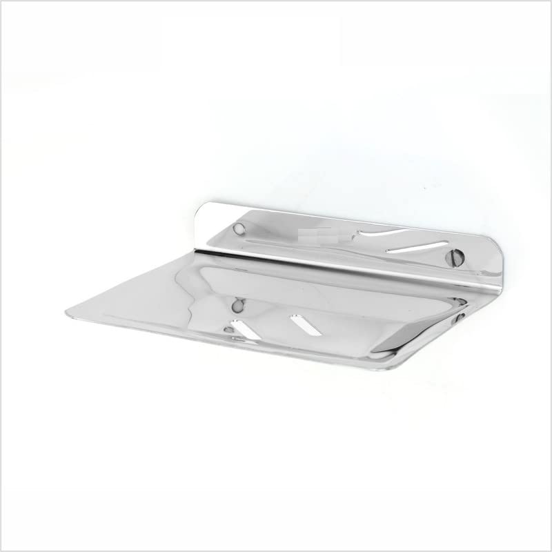 GRIVAN Wall Mount Stainless Steel Square Shape Single Soap Holder Usable for Bathroom, Kitchen and Wash Basin Area/Soap Dish/Bat