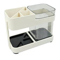 Kproxi 1 Cup Bathroom Toothbrush Toothpaste Holder Stand Storage Organizer Plastic (Colour May Very) (1 Cup)