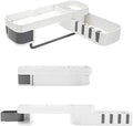 SEVIA Rotating Wall Mounted Corner Bathroom Shelf Storage Organizer with Hidden Hooks for Bathroom Home Kitchen