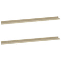 vidaXL Sonoma Oak Wall Shelves in 45.3x3.5x1.2 - 2 pcs MDF Hanging Shelves for Home Decor, Book Storage and Display