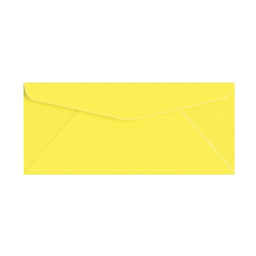 Ultra Lemon Bright Color #10 Envelopes - Great For Mailing Letters, Business Memos, Invitations, Invoices, Bills | 4 1/8' X 9 1
