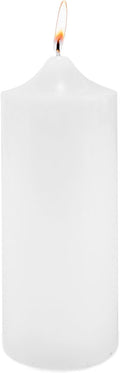 1 X Hannas 3x6 Pillar Candle (White Unscented) - 3x6-Unscented