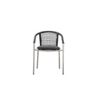 Pangea Home Chelsea 33" Modern Aluminum Dining Chairs in Slate Gray (Set of 6)