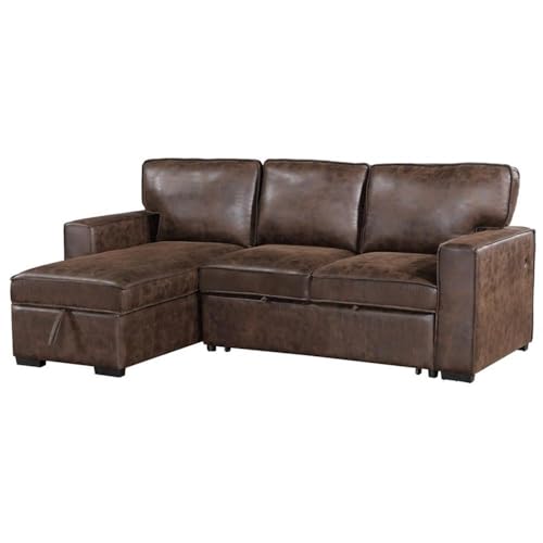 Global Furniture Usa U0203 Coffee Fabric Pull Out Sofa Bed