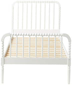 Coaster Home Furnishings Jones Country Farmhouse Wood Jenny Lind Bobbin Twin Size Open Frame Fully Slatted Platform Bed FrameWhite 400415T