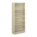 Hon Steel Bookcases-6 Shelf Metal Bookcase, 34-1/2"X12-5/8"X81-1/8", Putty