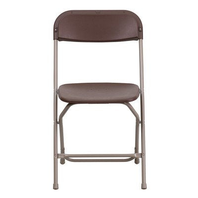 Hercules Series Premium Plastic Folding Chair [Set Of 2] Color: Brown