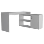 TUHOME Axis L-Shaped Desk Engineered Wood Desks in White