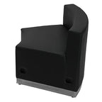 Flash Furniture HERCULES Alon Series Black LeatherSoft Concave Chair with Brushed Stainless Steel Base