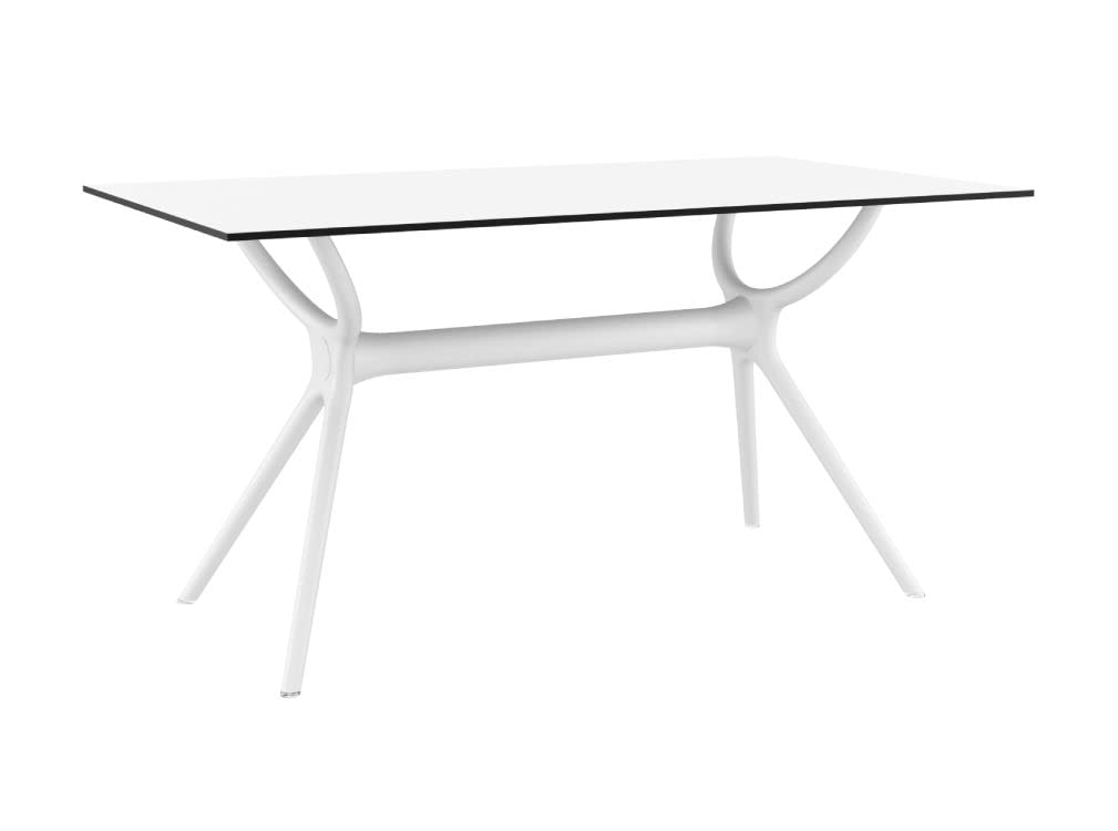 Compamia Siesta Air 55 Dining Table in White, Commercial Grade