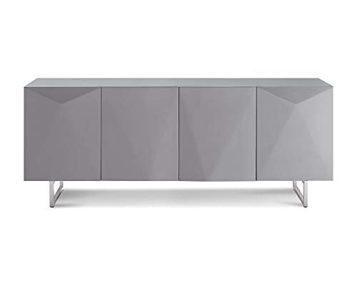 HomeRoots 79' X 18' X 32' Gray White Metal Buffet