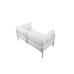 Pangea Home Cloud 25x65 Modern Aluminum Sofa in White Finish