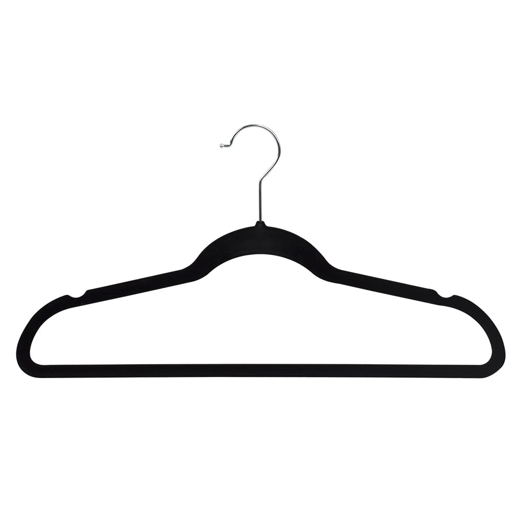 10 Pack Velvet Hanger Black