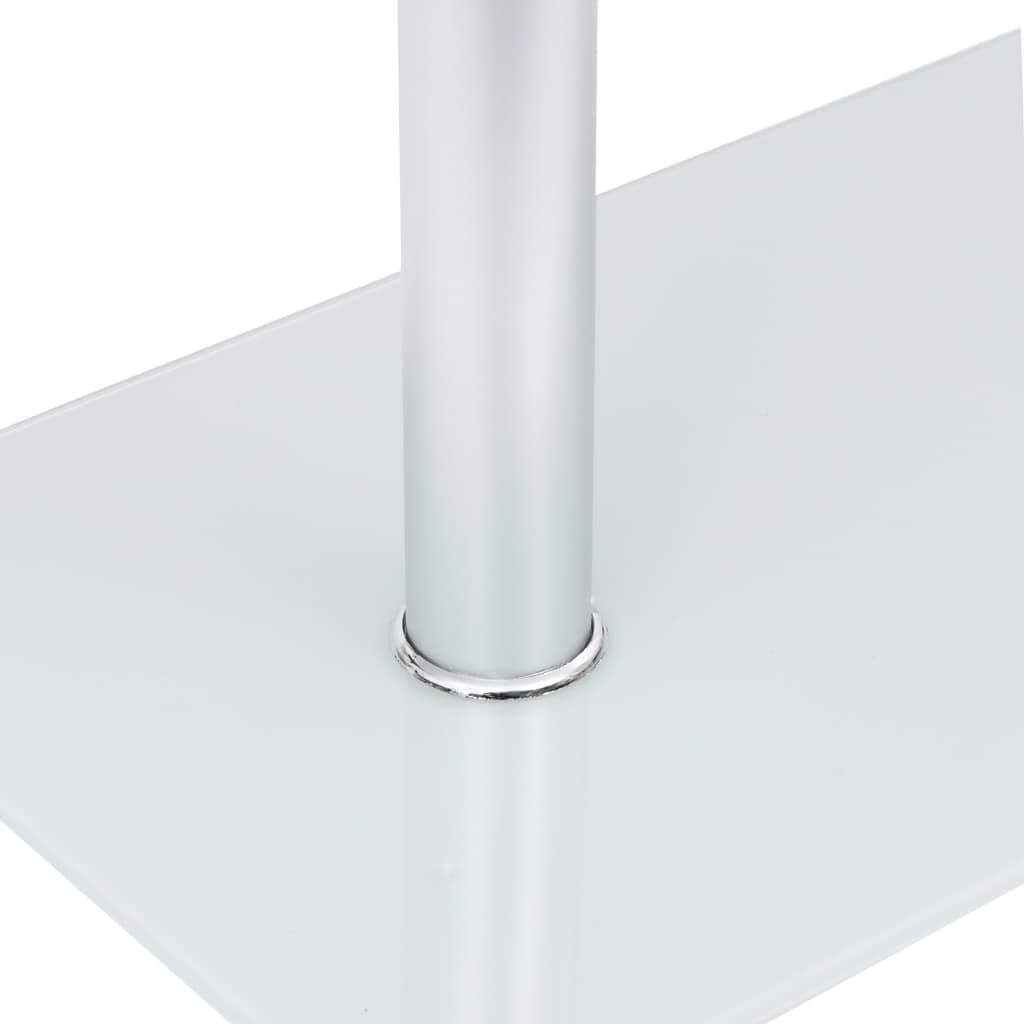 vidaXL Transparent Tempered Glass Side Table - Modern U-Shaped Design Accent End Table - Ideal for Living Room, Bedroom, Office