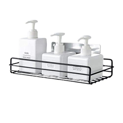 KENTOZA Steel Hanging Bathroom Shower Caddy SelfAdhesive Plain Shelves Organizer Magic Sticker Adhesive No Drilling (Bathroom R