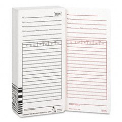 Time Cards For Es1000 Electronic Totalizing Payroll Recorder, 100 Per Pack (Acpes1010)