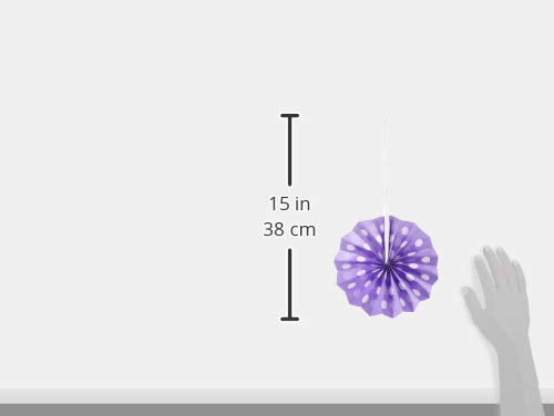 Amscan International 298901-106 20 Cm Dots And Chevron Paper Fan, Pack Of 5