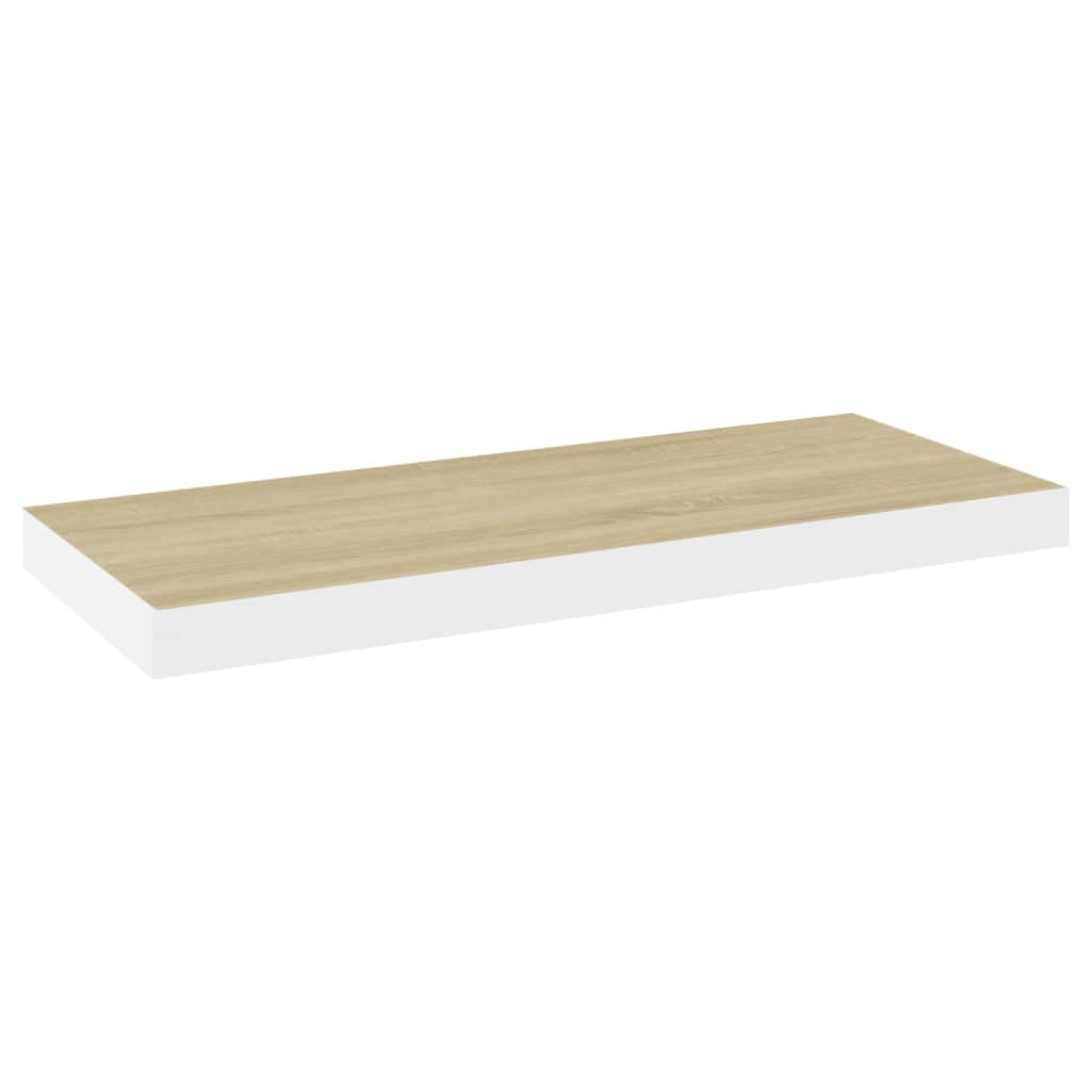 SKM Floating Wall Shelves 4 pcs Oak and White 23.6&quot;x9.3&quot;x1.5&quot; MDF