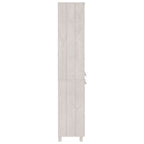 vidaXL Solid Pine Wood and MDF Highboard Hamar Collection in White – Ample Storage Side Cabinet with Shelves and Doors for Spacious Interior Organization