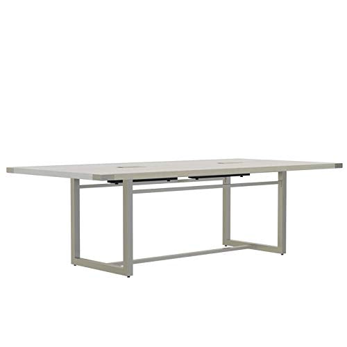 Safco Mirella Conference Table Sitting Height - 8' White Ash