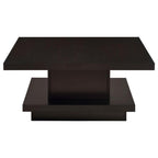 Coaster Furniture Square Coffee Table Composite Wood Cappuccino Brown 705168