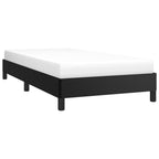 vidaXL Twin XL Size Bed Frame with Plywood Slats, Platform Bed Frame, Faux Leather Upholstered Mattress Foundation, No Box Spring Needed & Easy Assembly, Black, Without Mattress