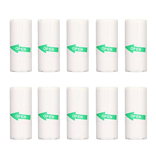 10 Pcs Adhesive Thermal Paper Roll, Self Adhesive Thermal Label Stickers Mini Photo Printer 57X25Mm Receipt Paper Rolls For Labe