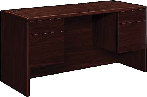 Hon 10765Nn 10700 Kneespace Credenza, 3/4 Height Pedestals, 60W X 24D X 29 1/2H, Mahogany