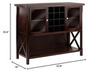 Ergode Xola Buffet Display Cabinet, Cappuccino