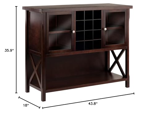 Ergode Xola Buffet Display Cabinet, Cappuccino