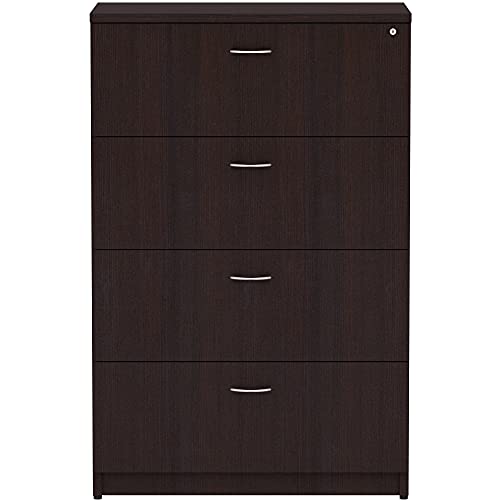 Lorell Essentials Espresso 4-Drawer Lateral File