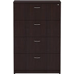 Lorell Essentials Espresso 4-Drawer Lateral File