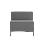 Flash Furniture Hercules Imagination Series Contemporary Gray Leathersoft Middle Chair