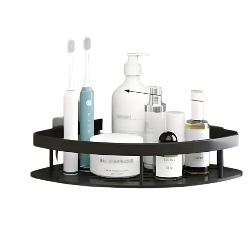 Fodgo Bathroom Accessories Aluminium Heavy Duty Self Adhesive Bathroom Corner Shelf For Wall, Multipurpose Wall Mounted Bathroom