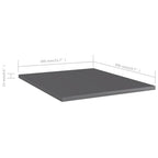 vidaXL Bookshelf Boards Floating Shelf 8 Pcs - High Gloss Gray - Engineered Wood - 15.7" x 19.7" x 0.6" - Versatile & Stylish Storage Solution