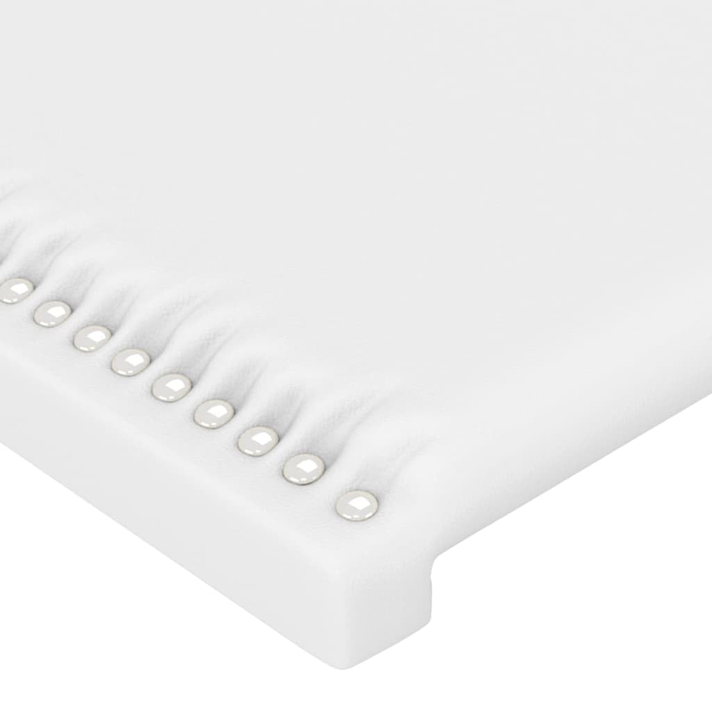 vidaXL Headboards 2 pcs White 35.4"x2"x30.7"/34.6" Faux Leather