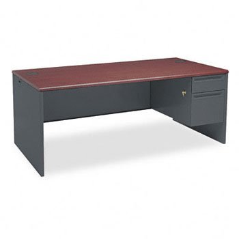 Hon- 38000 Series Single Pedestal Desk For &quot;L&quot; Workstation ,72X36 ,S/Pd ,Rt ,My/Ccl (Pack Of 2