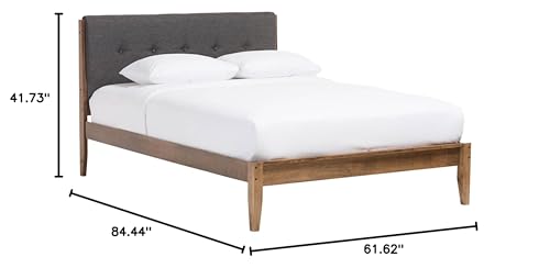 Baxton Studio Leyton Queen Platform Bed in Gray