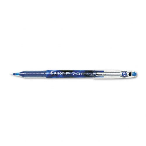 Pilot : P-700 Gel Ink Stick Roller Ball Pen, Blue Ink, Fine 0.70 Mm -:- Sold As 2 Packs Of - 12 - / - Total Of 24 Each