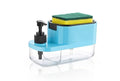 Fampoux 3 in 1 Soap Dispenser for Kitchen Sink with Sponge Holder 400ml Hollow Design Durable & Smooth Body Random Color Soap Pu