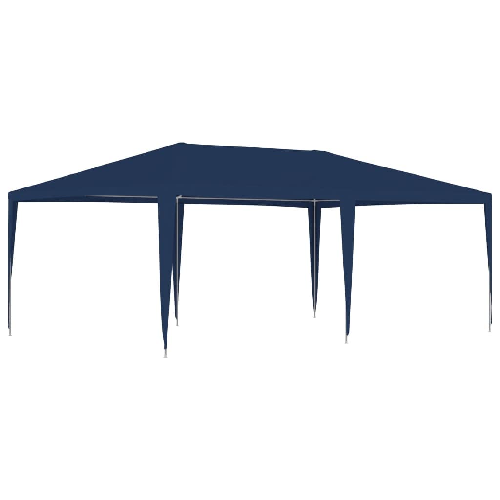 vidaXL Water-Resistant Party Tent- Blue, Heavy-Duty Iron Frame, UV-Protected, Indoor/Outdoor Use, Suitable for Entertaining, Parties, and Events - 19.7' x 13.1