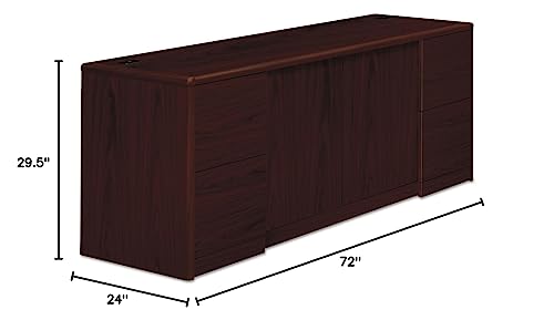Hon 10742Nn 10700 Series Credenza W/Doors, 72W X 24D X 29 1/2H, Mahogany