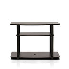 Furinno Turn-N-Tube No Tools Elevated TV Stands Dark Brown/Black/2-Tier