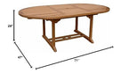Anderson Teak Bahama Oval Extension Table Extra Thick Wood, 71-Inch