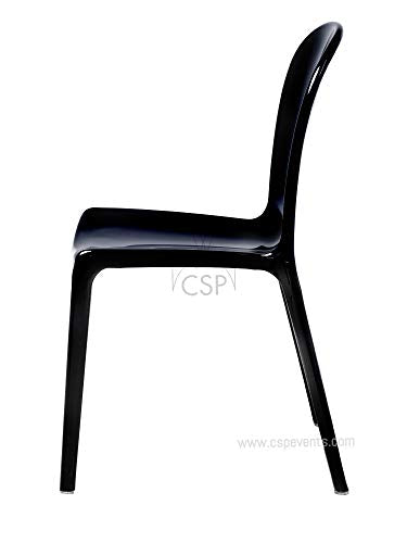 Commercial Seating Products Polycarbonate Genoa Chairs, Black