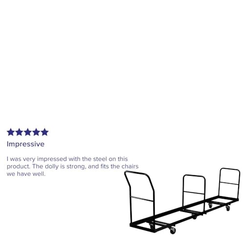 Flash Furniture Kaden Vertical Storage Commercial Folding Chair Dolly with Powder Coated Steel Frame - 50 Chair Capacity