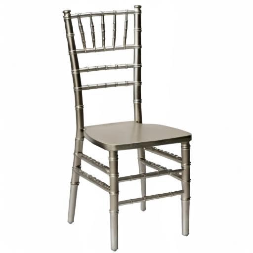 Commercial Seating Products European Silver Wood Dining Chairs, 1-Pack