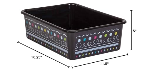 Chalkboard Brights Large Plastic Storage Bins - 6 Pack